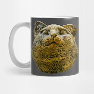 Cat with a grin statue Mug